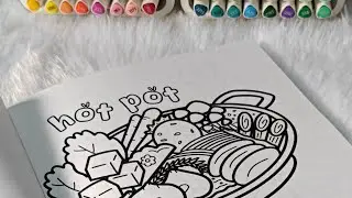 Cosy Coloring 🍲 In Rain 🌧️ | Chinese Hot Pot 🥘 | Mukku Coloring 