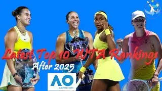Latest Top 10 WTA Rankings right after the 2025 Australian Open