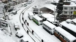 Watch | Heavy snowfall in Shimla disrupts normal life