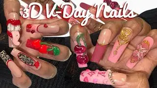 3D FLUFFY Valentines Day Nails | 1st Set Of 2026