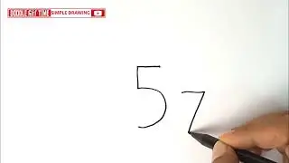 57 Number into Mushroom Drawing Step by Step Easy
