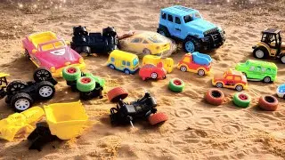 रंगीन खिलौना गाड़ियाँ टूट गई 😱 | Toy Cars Repair & Fun Play | Kids Toy Video