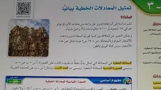 تمثيل المعادلات الخطية بيانيا ثالث متوسط