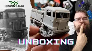 Unboxing WW2 STZ-5 Artillery Tractor and 203mm M1931 (B-4) Howitzer from Bravo Lima Miniatures