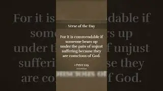 When Life Isn&rsquo;t Fair: How to Respond 🕊️ 1 Peter 2:19 #shorts