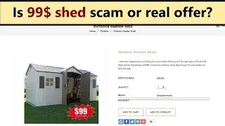 $99 outdoor garden shed - is it real offer or scam?