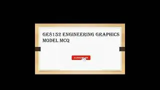 1st semester GE8152 engineering graphics model MCQ👍