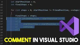 How to comment and uncomment in Visual studio