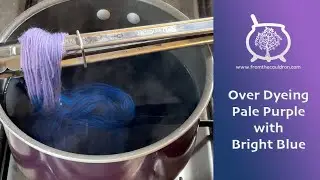Dye Time #188: Over Dyeing Pale Purple With Bright Blue, Dip Dyeing, Indie Dyer