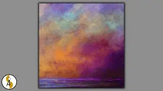Sunset Abstract Painting / Abstract Landscape Painting / Procreate Art / iPad Art / Daily Art #680