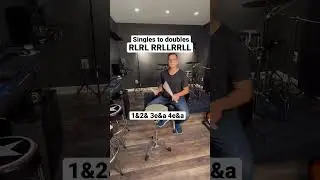 Beginner Drummer | Singles to Doubles Stick Control Workout #shorts