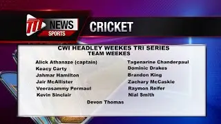 Teams Named For Headley Weekes Tri-Series