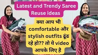  Latest Trending outfit idea from Old Saree| #creativemaa #sareereuse 
