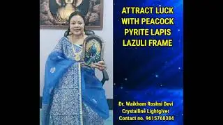 Attract good luck with the peacock pyrite lapis lazuli frame (English Language)