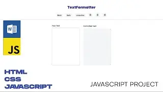 Text Formatter using Javascript | Ms Word | Javascript Project