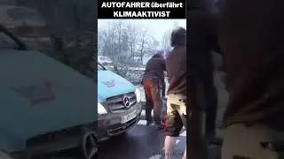 AUTOFAHRER &uuml;berf&auml;hrt KLIMAKLEBER 😂😂 #shorts #klimakleber #letztegeneration