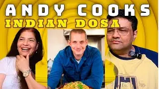 Reaction Video | Andy Cooks Crispy Dosa for the First Time | Snigdha & Satish