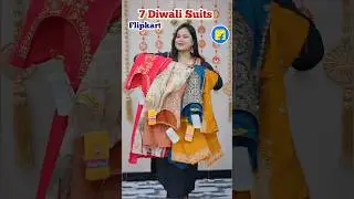 🌟 Flipkart TOP 7 Kurta Dupatta Sets 🌟 Diwali Suits #flipkart #flipkarthaul #ytshorts #shorts