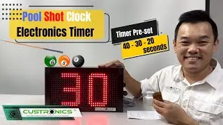 Wireless Pool & Snooker Shot Clock | LED Countdown Timer | 20s / 30s / 40s Preset | Audible Alerts