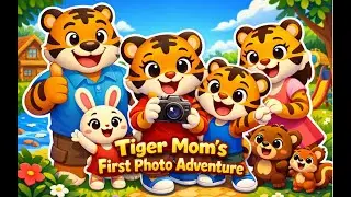 🐯📸 Tiger Mom’s First Photo Adventure | Cute 3D Animated Family Story for Kids