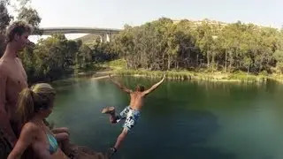 Cliff Jumping 2 - Turtle Lake - 1000fps Slow Motion