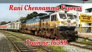 Rani Chennamma Express Bangalore to Miraj via#belagavi #hubli #bangalore Train no 16589 #SWR