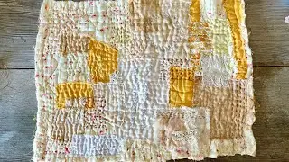 Slow Stitch Panel -Craft Along With Me  #craft #creative #slowstitching #slowstitch #sewing