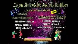 AGENDA sesiones de Tango👞👠MILONGA 2X4 y BAILES DE SAL&Oacute;N💃🕺