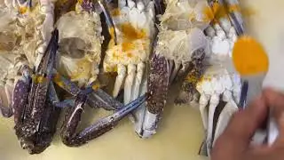 Sand Crab Curry with Spices - Complete Steps from Cleaning to Cooking. recipe in Description