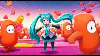 Fall Guys New FAME PASS day 5 with Hatsune Miku