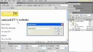 How to Create Anchor Links in Dreamweaver CS5 - Ontracktv