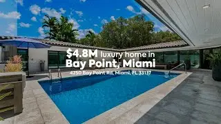 $4.8M luxury home in Bay Point, Miami | 4250 Bay Point Rd, Miami, FL 33137