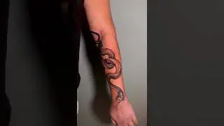 Snake Tattoo on Arm 🐍🔥 | Kamz Inkzone #shorts #viral #brownink #tattoos #shortsfeed #tattoodesigns