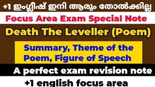 +1 english revision note /focus area/death the leveller/plus one english focus area/summary.theme