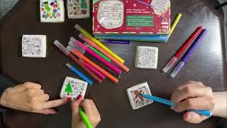 ASMR | Coloring Christmas Sugar Cookies (Whisper) &ldquo; Doing a Family activity Together&rsquo;&rsquo;