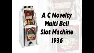 A C Multi Bell Slot Machine. Caille 7 Jackpot One Arm Bandit 1936