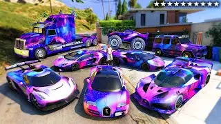 GTA 5 - Stealing GALAXY Modified LUXURY Cars with Franklin! (Real Life Cars #112)