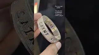 silver name bangle | cnc cutting bangles
