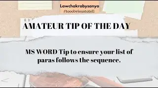 MS Word for Lawyers | Drafting Tips | Numbering the Paras