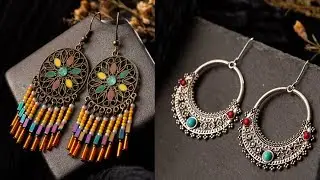 Vintage Ethnic Dangle Drop Earring || Trendy Earring Collection || Eshopars || Vintage Earrings