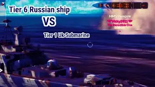 Tier 6 Destroyer vs Tier 1 Submarine | War Thunder Mobile 