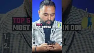 Top 5 most 100 in ODI #shorts #odi #top5 #most100 #cricket #interviewfunny #youtubeshorts #facts