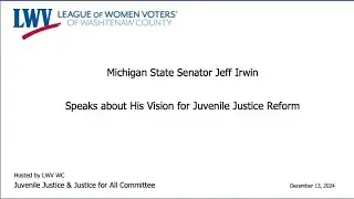 State Senator Jeff Irwin on Juvenile Justice Reforms