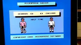 Microprose Soccer - real Commodore 64 play
