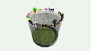SPARTAN KICKING ALL SPRUNKI CHARACTERS ON THE MAGICAL FLOATING CAGE in Garry's Mod!