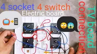 Electric Board Connection 4 Socket 4 Switch 👍👍👍👍