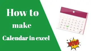 How to make a calendar in excel || excel calendar formula || dynamic calendar excel