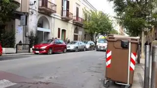 [LED] Ambulanza della Misericordia Bisceglie in sirena a Bitonto