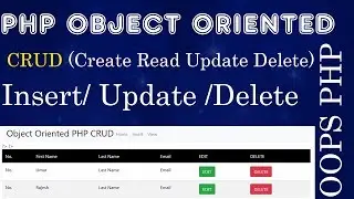 Part-3 (2019) View List |  PHP MySql Object Oriented Insert Update Delete |  PHP CRUD OOps