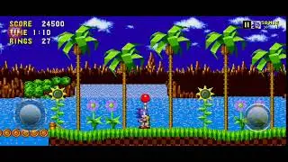 Jugando Sonic the hedgehog